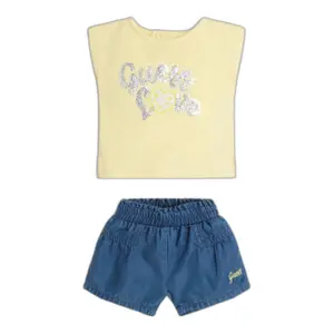 Baby girl t-shirt+shorts set Guess image-0