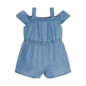Baby girl denim romper Guess image-0