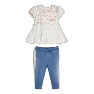 Baby girl t-shirt + jeans set Guess image-0