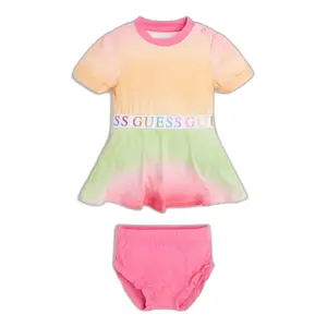 Baby girl jersey dress + panties set Guess image-0