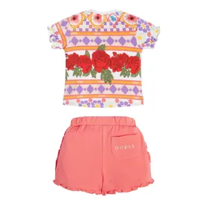 Baby girl t-shirt + stretch jersey shorts set Guess image-0