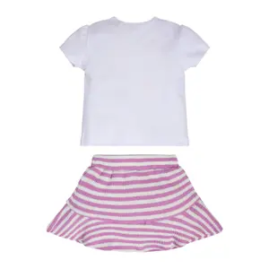 Organic cotton t-shirt + skirt set baby girl Guess image-0
