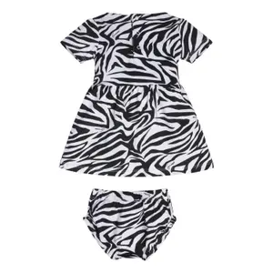 Baby girl stretch jersey dress and panties set Guess image-0