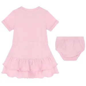 Baby girl viscose dress + panties set Guess image-1