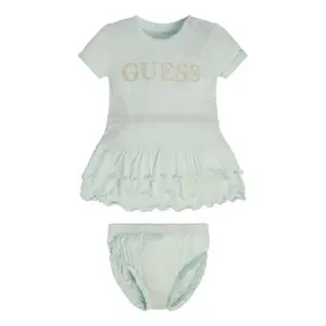 Baby girl viscose dress + panties set Guess image-0