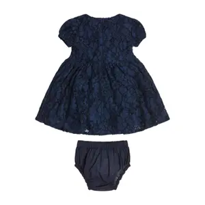 Baby girl's panties + heavy floral lace dress set Guess image-1