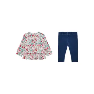 Set aus T-Shirt mit langen Ärmeln + Baby-Jeans Guess image-1