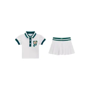 Baby girl polo + pleated skirt set Guess image-0