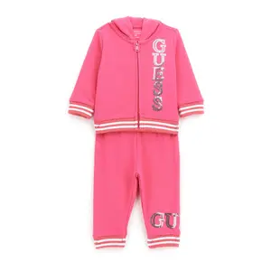 Baby zip-up sweatshirt and trousers set Guess Active image-0
