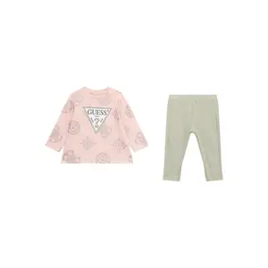 Baby girl long sleeve t-shirt and legging set Guess image-0