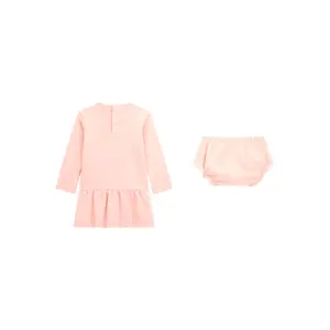 Long sleeve dress set with baby girl tights Guess Interlock image-1