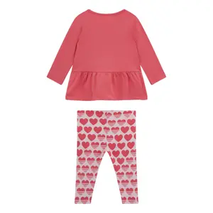 Baby girl long sleeve t-shirt and legging set Guess image-1