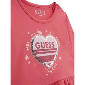 Baby girl long sleeve t-shirt and legging set Guess image-2