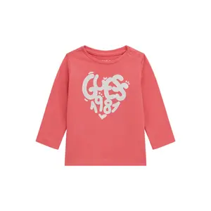 Long-sleeved printed T-shirt for baby girl Guess image-0
