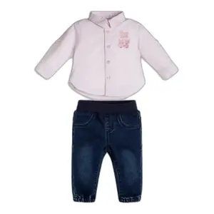 Set aus Hemd mit verstellbaren Ärmeln + Hose, Baby, Mädchen Guess image-0