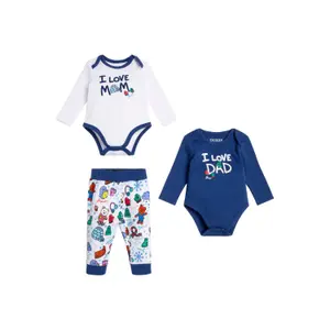 Set of 2 long sleeve bodysuits + baby girl jogging suit Guess image-0