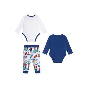 Set of 2 long sleeve bodysuits + baby girl jogging suit Guess image-1