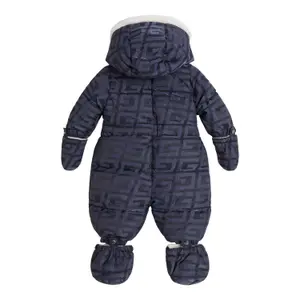 Bedruckter gepolsterter Einteiler mit Kapuze und langen Ärmeln, Baby, Mädchen Guess image-1