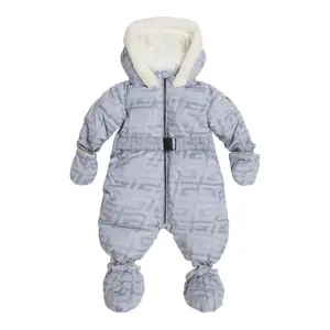 Bedruckter gepolsterter Einteiler mit Kapuze und langen Ärmeln, Baby, Mädchen Guess image-0