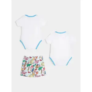 Set of 2 baby bodysuits + shorts Guess image-1