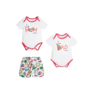 Set of 2 baby bodysuits + shorts Guess image-0