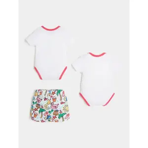 Set of 2 baby bodysuits + shorts Guess image-1