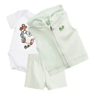 Baby jacket + bodysuit + shorts set Guess image-0