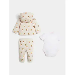 Baby sweatshirt + bodysuit + pants set Guess image-1