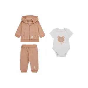 Baby boy sweatshirt + bodysuit + pants set Guess image-0