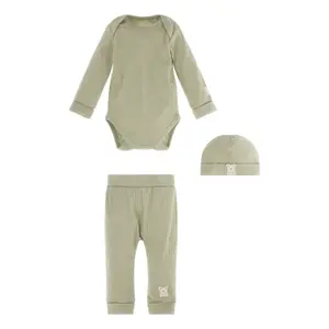 Baby bonnet + romper + pants set Guess image-0