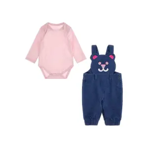 Baby romper + denim overalls set Guess image-0