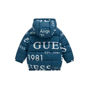 Oversized hooded puffer jacket for baby girl Guess image-1