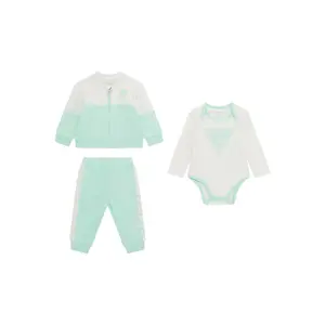 Baby long-sleeve bodysuit and pants sweatshirt set Guess image-1
