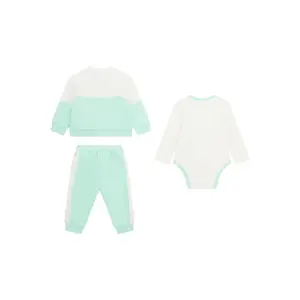 Baby long-sleeve bodysuit and pants sweatshirt set Guess image-2