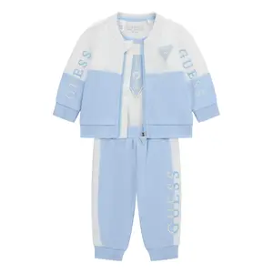 Conjunto de fato de treino com body e calças de manga longa para bebé Guess image-0