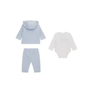 Baby Body mit langen Ärmeln, Kapuzensweatshirt und Hose Guess image-2