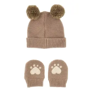 Baby hat with mittens Guess image-0