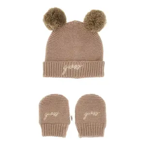 Baby hat with mittens Guess image-1