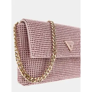 Bolso de mano con cierre de solapa y botón para mujer Guess Zalina image-3