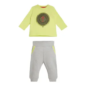 Baby boy long sleeve t-shirt + jogging suit Guess image-0