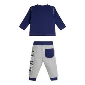Baby boy long sleeve t-shirt + jogging suit Guess image-1