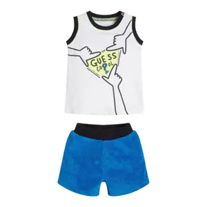 Baby boy long sleeve t-shirt + shorts set Guess image-0
