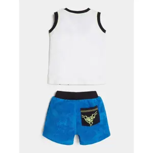 Baby boy long sleeve t-shirt + shorts set Guess image-1