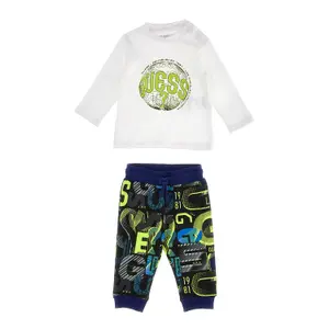Baby long-sleeved t-shirt + jogging suit set Guess image-0