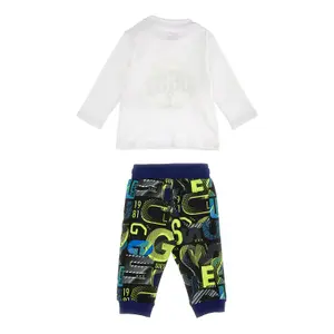 Baby long-sleeved t-shirt + jogging suit set Guess image-1