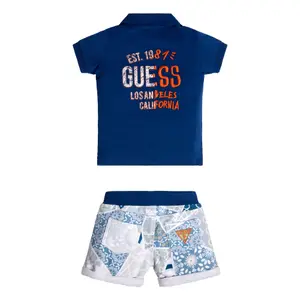 Set aus Polo-Shirt und Shorts aus Baumwolle, Baby, Jungen Guess image-0