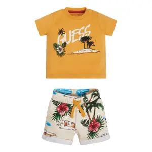 Baby boy t-shirt + shorts set Guess image-1