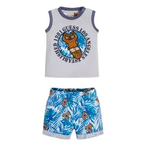 Baby girl tank top + shorts set Guess image-1