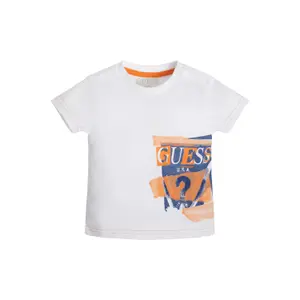 Organic cotton t-shirt baby boy Guess image-1