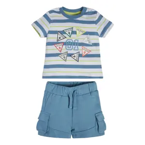 Baby boy t-shirt + shorts set Guess image-1